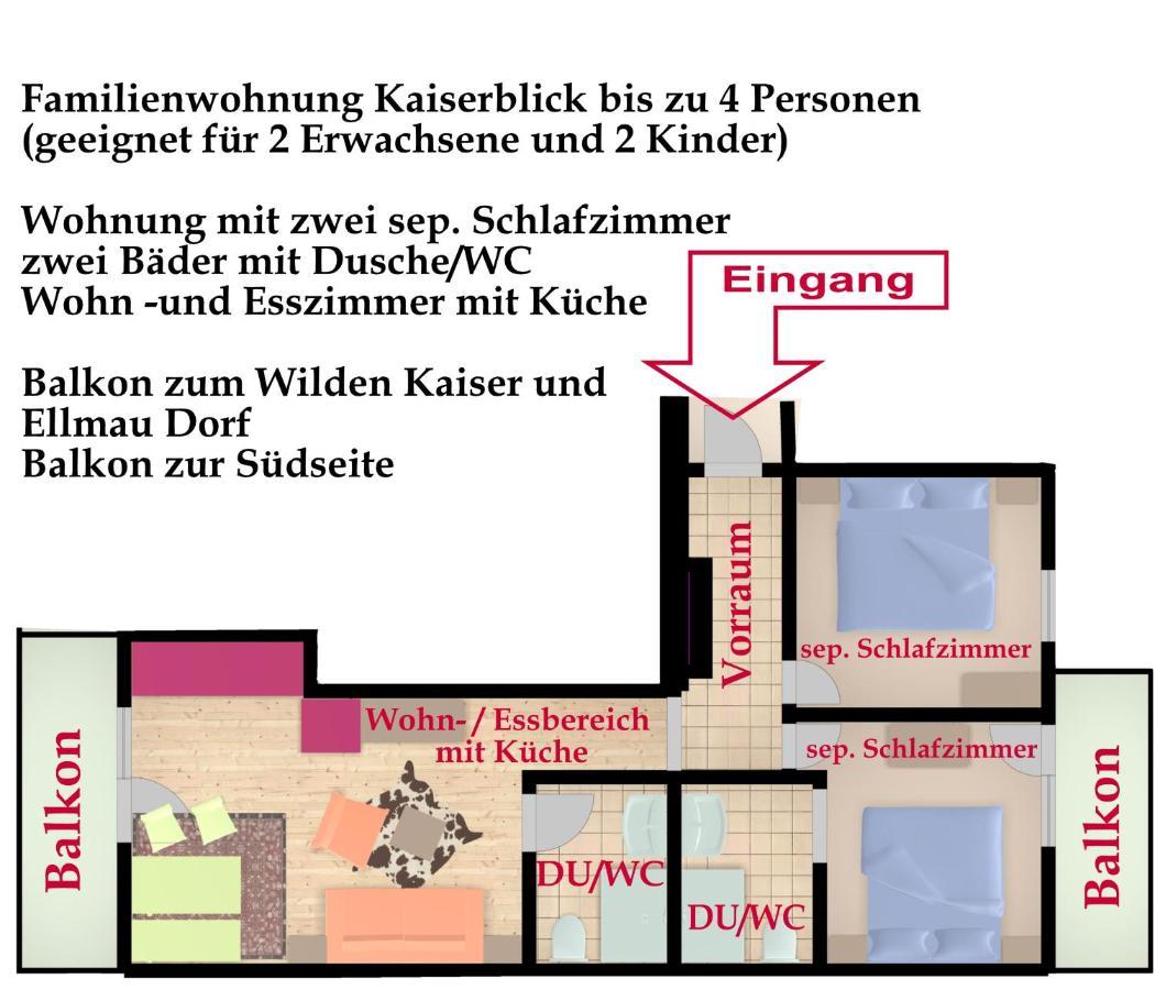Kaiserapart Ellmau Zentrum Extérieur photo