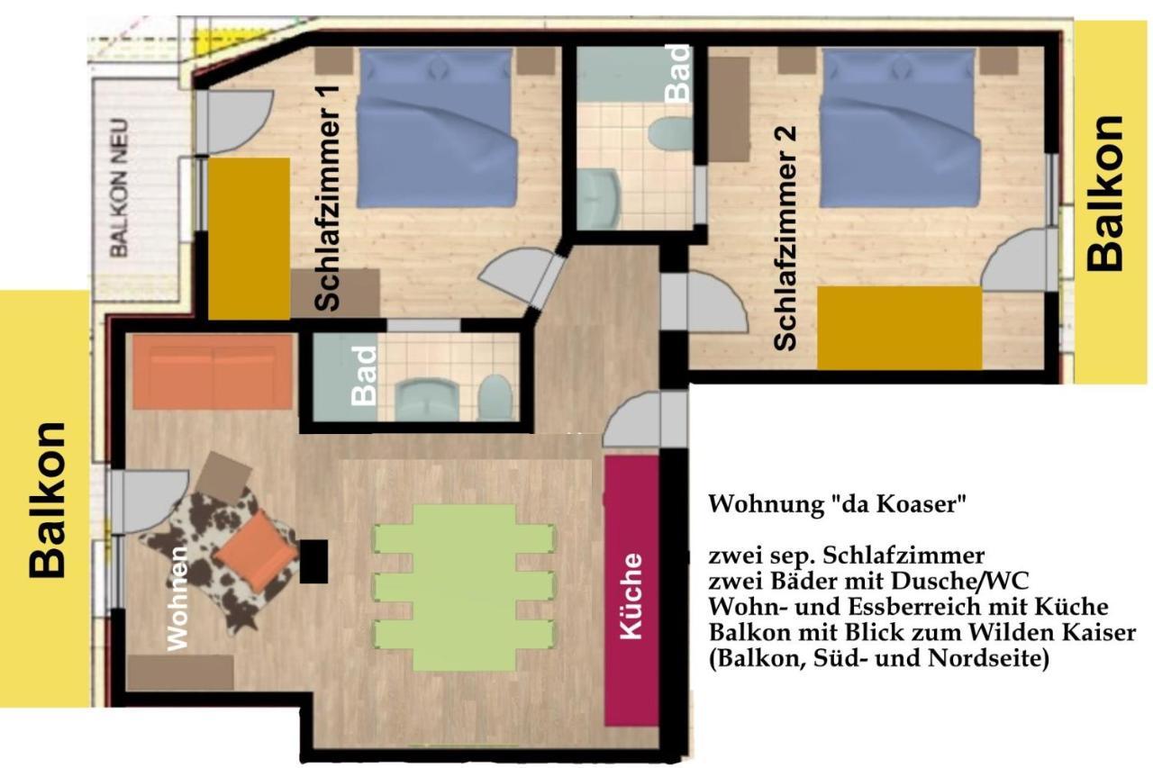 Kaiserapart Ellmau Zentrum Extérieur photo